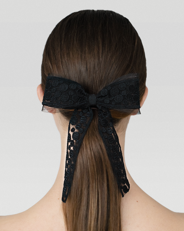 Dot lace hair bow – BEHNAZ SARAFPOUR LTD.