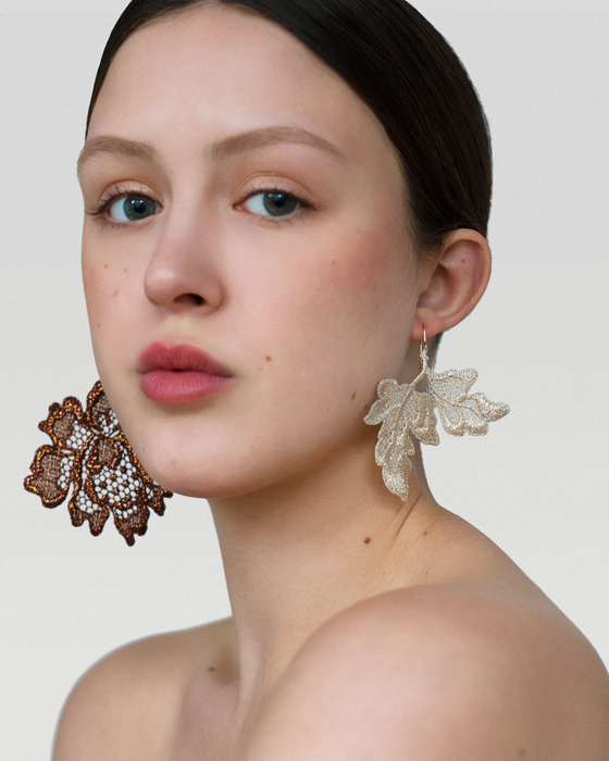 Statement earrings. Flower earrings 